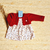 Conjunto Bebê Vestido Sobreposição Algodão Egípcio Floral Juliana - Vermelho na internet