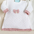 Conjunto de Bebê Vestido e Meia Calça Tricot Pontilhado Chamel - Branco com Rosê na internet