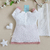 Conjunto de Bebê Vestido e Meia Calça Tricot Pontilhado Chamel - Branco com Rosê - Novo Bebê | Loja Roupa de Bebê Online, Enxoval de Bebê, Presentes