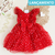Vestido de Festa Poá Infantil Amanda - Vermelho - Petit Cherie - loja online