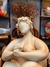 Escultura em Cerâmica Mãe Afro Com Pássaro