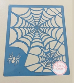 Stencil Duas Teias com Aranha