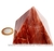 Pirâmide GRANDE Pedra Aragonita Vermelha Natural Queops 119023 - comprar online