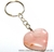 10 Chaveiro Coração Quartzo Rosa Natural Pedra do Amor Reff 121075 - comprar online