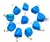 10 Pingente Pedrinha Howlita Azul Prateado ATACADO - comprar online