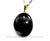 Pingente Disco Liso Pedra Obsidiana Negra Pino Dourado - comprar online