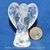 Anjo de Cristal Esculpido lapidado em Pedra Natural Cod 121254