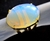 Anel Pedra Da Lua Opalina Cabochao Oval Banhado Dourado - Distribuidora CristaisdeCurvelo