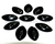 10 Navete Cabochao pra Pingente Obsidiana Negra Lapidado Calibrado 15 x 27 MM