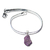 Pulseira Nlux Corrente Snake com Berloque Purpurita Rolada