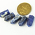 05 Micro Pontinha Pedra Sodalita Azul 15mm pra montar joias