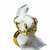 Anel Drusa Cristal Pedra Natural Pequeno Ajustável Dourado - buy online
