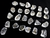 Jogo de Runas Alfabeto Antiga Europa Viking 25 Pedras Natural Quartzo Cristal on internet