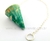 Pêndulo Facetado Pedra Jade Verde Natural Sextavado - comprar online