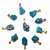 10 Pingente Apatita Azul Bruto Pedra do Ano 2022 Dourado ATACADO - comprar online