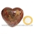 Coração Pedra Quartzo Jiboia Natural Lapidação manual Cod 126885
