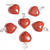 Colar NLux Jaspe Vermelho Coração Prata 950 Dia dos Namorados on internet