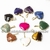 10 Pingente Coração Pedras Mistas na Garra Dourada 112847 - comprar online