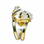 05 Anel Drusa Cristal Pedra Natural Pequeno Ajustável Dourado on internet