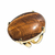 Anel Olho de Tigre Oval Pedra Natural Dourado Aro Ajustável na internet