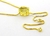 Colar Gravata Pedra Green Gold Natural Dourado - comprar online