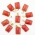 Mini Pingente Retangular Liso Pedra Cherry Pino Dourado na internet