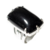 Anel Obsidiana Negra Retangular Natural Prateado