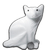 Gato Esculpido em Pedra Mármore Branco para Decoração 13cm on internet