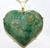 Colar Gigante Coração Jade Verde na Garra Dourado - comprar online