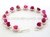 10 Pulseira Margarida Pedra Agata Rosa Prateado ATACADO - comprar online