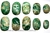 5 Massageador Sabonete Pedra Jade Verde 6 a 8cm Terapeutica