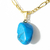 Colar Howlita Azul Pedrinha Rolado Pino Dourado - comprar online