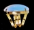 Anel Pedra Da Lua Opalina Cabochao Oval Banhado Dourado - loja online