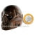 Crânio Fumê Pedra Lapidado Manualmente Artesanal Cod 126143 - comprar online