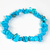 Pulseira Pedra Turquesa Azul Natural Fio Fibra Silicone - comprar online