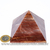 Pirâmide GRANDE Pedra Aragonita Vermelha Natural Queops 120717