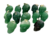Colar Crânio Pedra Quartzo Verde Natural Montagem Prateado - comprar online