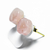 05 Brinco Button Pedra Quartzo Rosa Natural Montagem Dourado - buy online