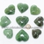 05 Coração Pedra Quartzo Verde Natural 4.7 a 6.5cm ATACADO