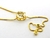 Colar Gravata Pedra Cristal Gema Natural Dourado - comprar online