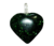 Colar Coração Pedra Estrela Verde Castoação Prata 950 Pino e Perinha