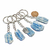 Chaveiro Canudos Cianita Azul Pedra Natural 25 a 35mm 11g - comprar online