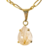 Colar Mini Gota Rutilo no Cristal Natural Garra Dourado