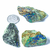 Azurita Bruta Pedra Natural na Matriz Malaquita 25 a 50mm - Distribuidora CristaisdeCurvelo