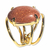 Anel Pedra do Sol Cabochão Oval Pequeno Dourado - comprar online