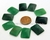 10 Retangulo Cabochao pra Pingente Pedra Quartzo Verde Furado Lapidado Calibrado 15 x 20 MM