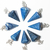 100 Pêndulos Sextavado Quartzo Azul Pedra Natural Facetado ATACADO na internet