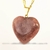 Colar Coração Pedra Quartzo Morango Natural Montagem Dourado - comprar online