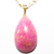 Colar Gota Pedra Amazonita Pink Montagem Pino Dourado