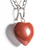 Colar NLux Jaspe Vermelho Coração Prata 950 Dia dos Namorados - comprar online